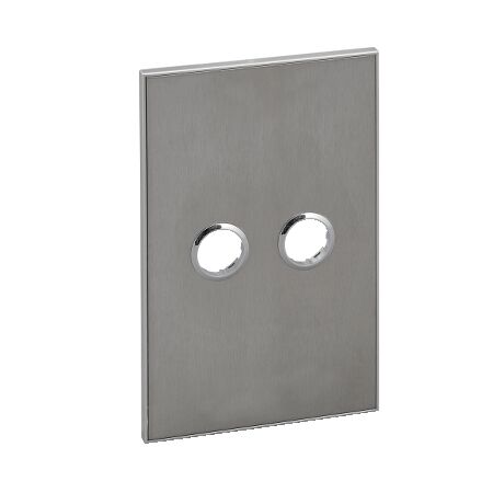 C-Bus Control and Management System, Glass Fascia, 2 Gang, Saturn Series, Rectangular - Stainless Steel