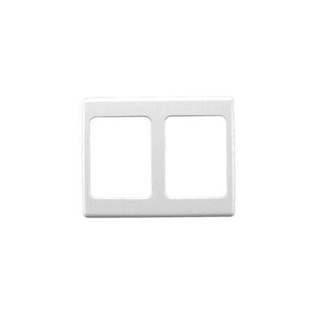 2000 Series, Flush Surround, 2 Gang, Vertical Mount, Curved Sided, Standard Pattern - White Electric