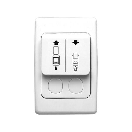 2000 Series, Room Access Card Operated Switch, 250VAC, 1 x 16A/2 x 10A, with Neon Indicator - White Electric