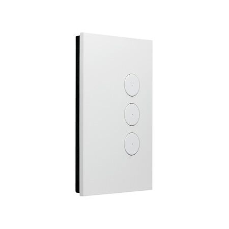 C-Bus, Wall Plate, Saturn Zen, Key Input Unit, 3 Key, A Series - Zen White