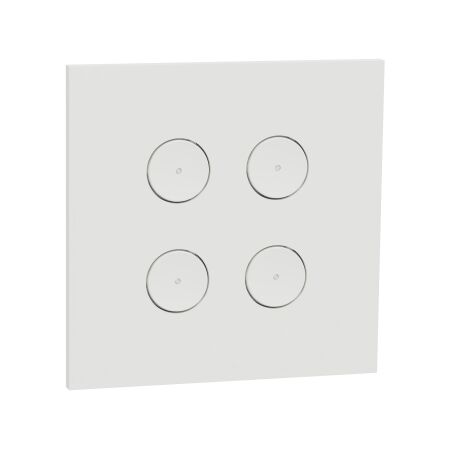 C-Bus, SpaceLogic Wall Plate, Saturn Zen, E-Series, Key Input unit, 4 keys - Zen White