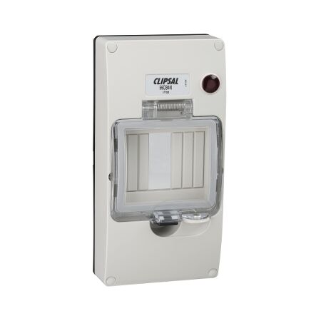 Clipsal - 56 Series, Mounting Cover Kit, 4 Module, with 240/415V Neon - Grey