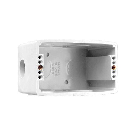 2000 Series, Wall Boxes - Plastic, Moulded Plastic Wall Box 1 Gang - Deep Type - Grey