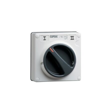 Clipsal - 56 Series, Surface Switch, PVC 1 Gang 2 Way 15A Less Enclosure - Resistant Orange