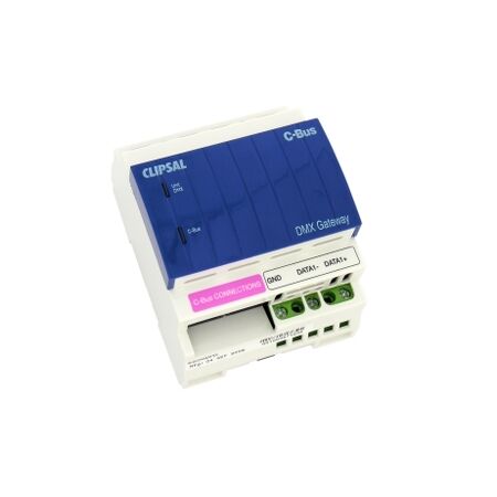 C-Bus Control and Management System, DMX One Way Gateway, DIN Rail Mount, 4M Modules, 300mm Interface Cable