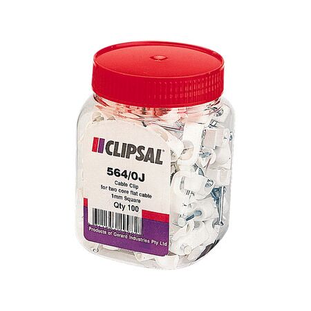 Clipsal - General Accessories, Cable Clip, to Suit 1mm² / 1.5mm²And 2.5mm², Jar 150