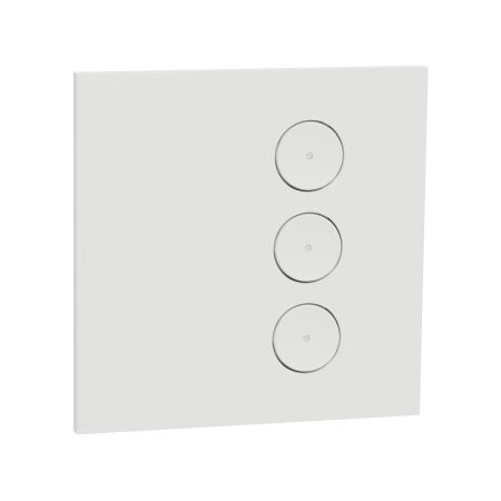 C-Bus, SpaceLogic Wall Plate, Saturn Zen, E-Series, Key Input unit, 3 keys - Zen White