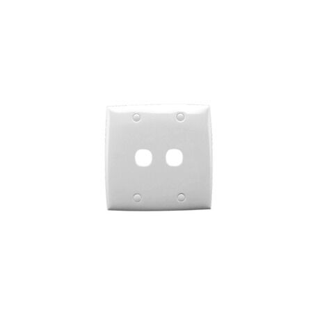 Standard Series, Flush Plate, 2 Gang, Large Format - White Electric