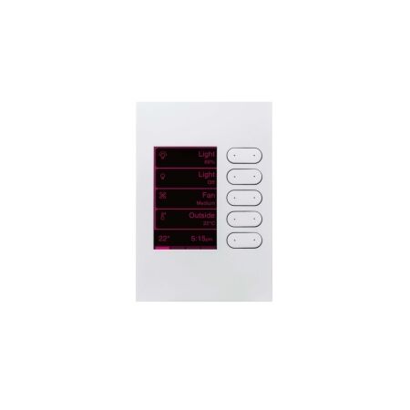 C-Bus eDLT, Wall Switch, Saturn Zen, Fascia Grid - Zen White