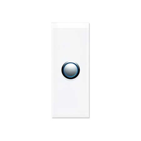 Saturn Series, push-button Switch LED Architrave, 1 Gang - Pure White