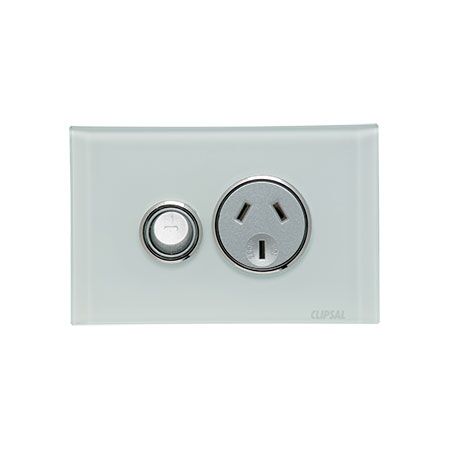 Saturn Series, Single Switch Power Point, 250V, 10A - Ocean Mist