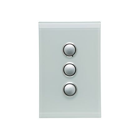 Saturn Series, Switch Cover, 3 Gang - Ocean Mist