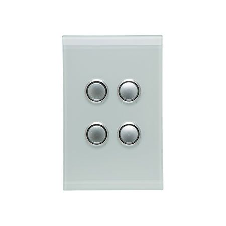 Saturn Series, Switch Cover, 4 Gang - Ocean Mist