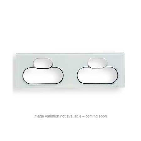Saturn Series, Cover Socket Outlet, Twin switched, Extra switch aperture, Horizontal - Espresso Black