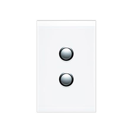Saturn Series, Switch Cover, 2 Gang - Pure White