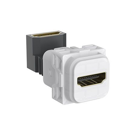 Clipsal Iconic, HDMI 1.4 Female Connector, Angled - Translucent
