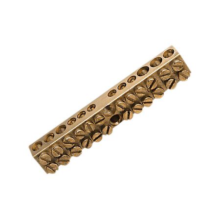 Clipsal - Max 4, Brass link bar, 100 A 500 V 12 hole length 80 mm