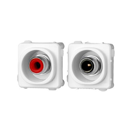Clipsal Actassi, Audio Connector, RCA Pair - White Electric