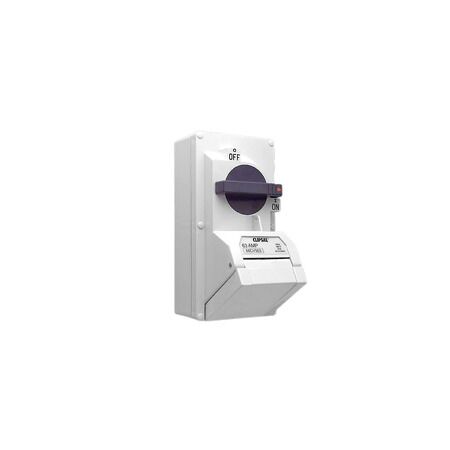 66 Series, Switched Socket Outlet, 500V, 63A, 5 Round PIN, IP66 - Resistant Grey