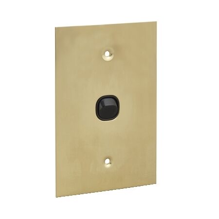 Metal Plate Series, Flush Switch, 1 Gang, 250VAC, 10A, Range, BBSL Style, Standard, Vert - Black