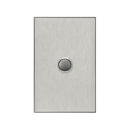 Saturn Series, push-button Switch LED, 1 Gang, 20A - Horizon Silver