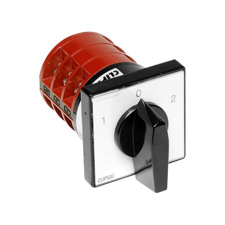 7 Series Cam Switches, Changeover Switch, 3 Pole, with Off Marked 1-O-2