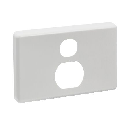 Classic C2000 Series, Socket Outlet Cover Plate, Vertical Mount for Single Switched Socket, Old Design - White Electric