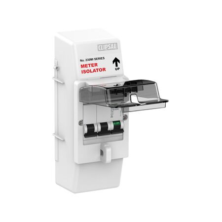 Clipsal Resi MAX, Meter Box, Isolator With 3 Pole 63A C Curve MCB enclosure and lock off device