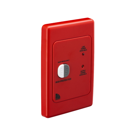 Medilec, Residual Current Circuit Breaker, 2 Pole, 20A, 10mA, Vertical - Red
