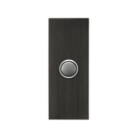 Saturn Series, push-button Switch LED Architrave, 1 Gang - Horizon Black
