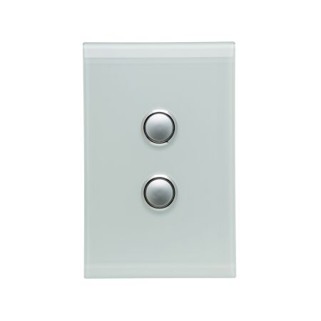 Saturn Series, push-button Switch, 2 Gang - Espresso Black