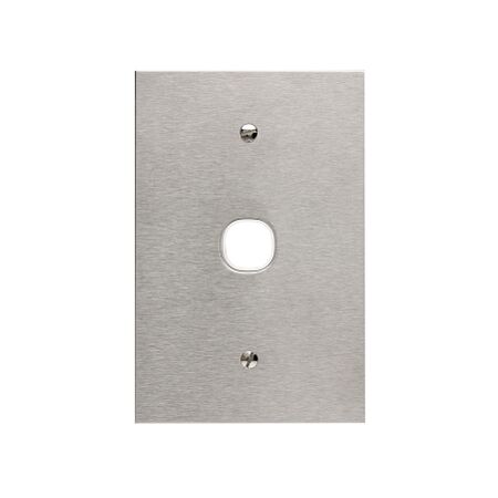 Metal Plate Series, Switch Grid Plate and Cover, 1 Gang, BSL Style, Less Mechanism, Over Size - Black