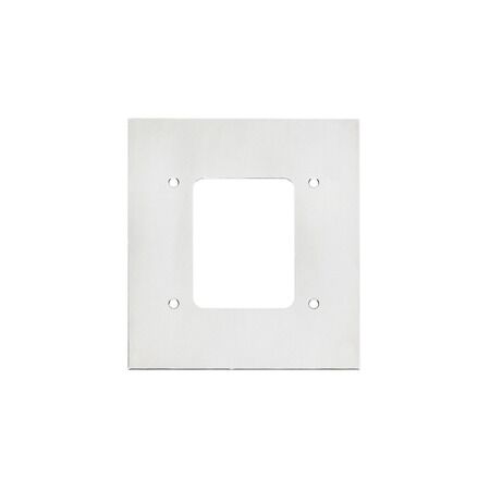 Medilec, Flush Mount Metal Plate, 1 Gang Fascia, Stainless Steel