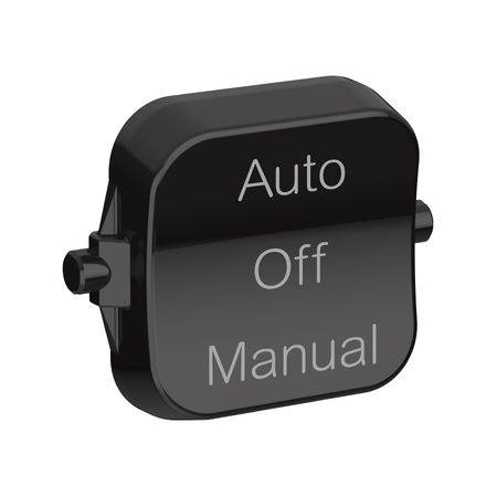 Pro Series, Rocker Toggle, 3-pos AUTO-OFF-MANUAL - Black