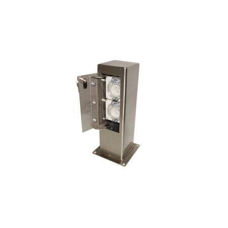 Clipsal - Cable Management, Pedestal Pole, 125x125mm, Single Sided with One Lockable Door