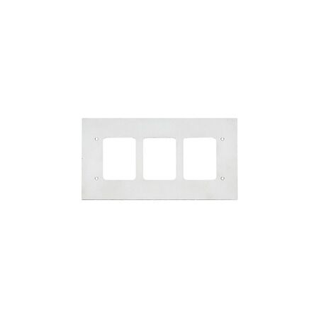Medilec, Flush Mount Metal Plate, Wall Boxes, 3 Gang, Fascia