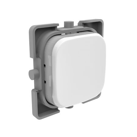 Clipsal Iconic, Essence PushButton Assembly, Blank - Arctic White
