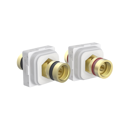 Clipsal Iconic, Banana Audio Connector, Red Band - Translucent