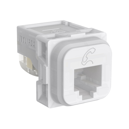 Clipsal Actassi, Connector RJ12 4 Pin, Telephone Symbol - Translucent
