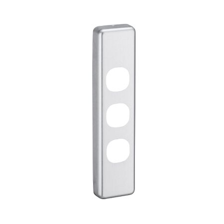 Classic C2000 Series, Switch Plate Cover, 3 Gang, Architrave - Brushed Aluminium
