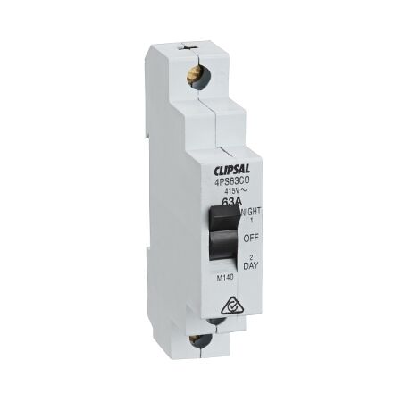 Clipsal - Max 4, Change over switch, 1P 63 A 415 V Night off day