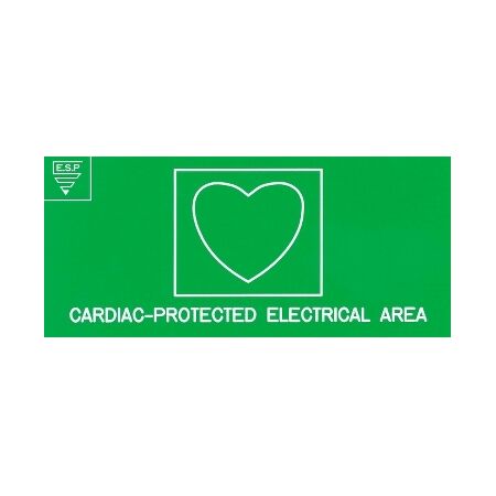 Medilec, Area Classification Sign, Cardiac Protected, Laminex -