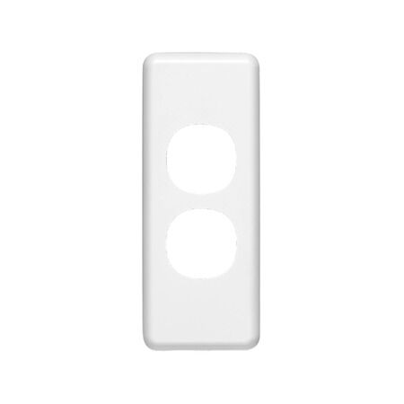 Classic C2000 Series, Switch Plate Cover, 2 Gang, Architrave - White Electric