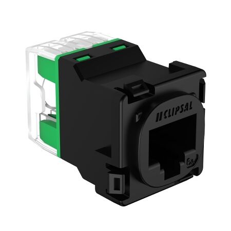 Clipsal Actassi, RJ45 Jack, CAT6A UTP 30M - Black