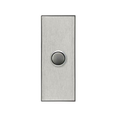 Saturn Series, push-button Switch LED Architrave, 1 Gang - Horizon Silver