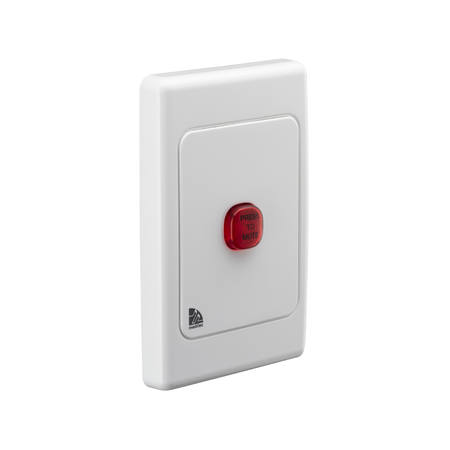 Medilec, Audible/Visual Alarm, 250VAC, 1 Gang, Vertical - White Electric