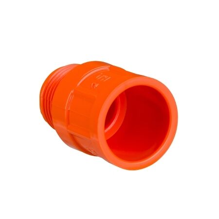 Clipsal - Cable Management, Adaptor, PVC, Plain to Screwed Conduit, 20mm - Electric Orange