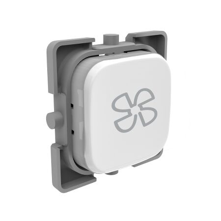 Clipsal Iconic, push-button Assembly, Essence, Fan - Arctic White