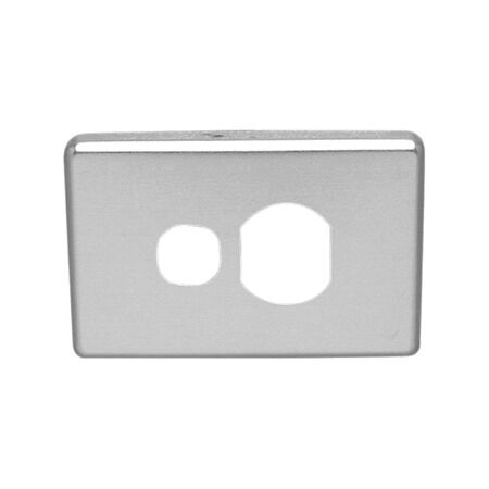 Classic C2000 Series, Socket Outlet Cover Plate, Horizontal Mount, for Single Socket - Black