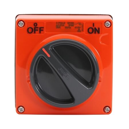 Clipsal - 56 Series, Surface Switch, IP66 1 Gang 3 Pole 20A Less Enclosure - Resistant Orange